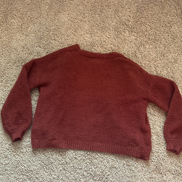 Maroon polyester cardigan size small - Picture 2 of 3